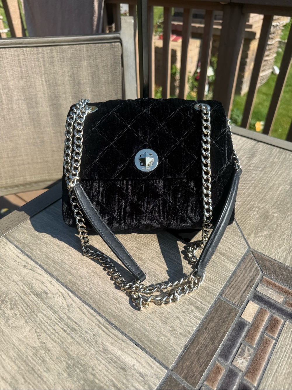 EUC Kate Spade New York Natalia Crushed Velvet Small Flap
Crossbody - Picture 7 of 9